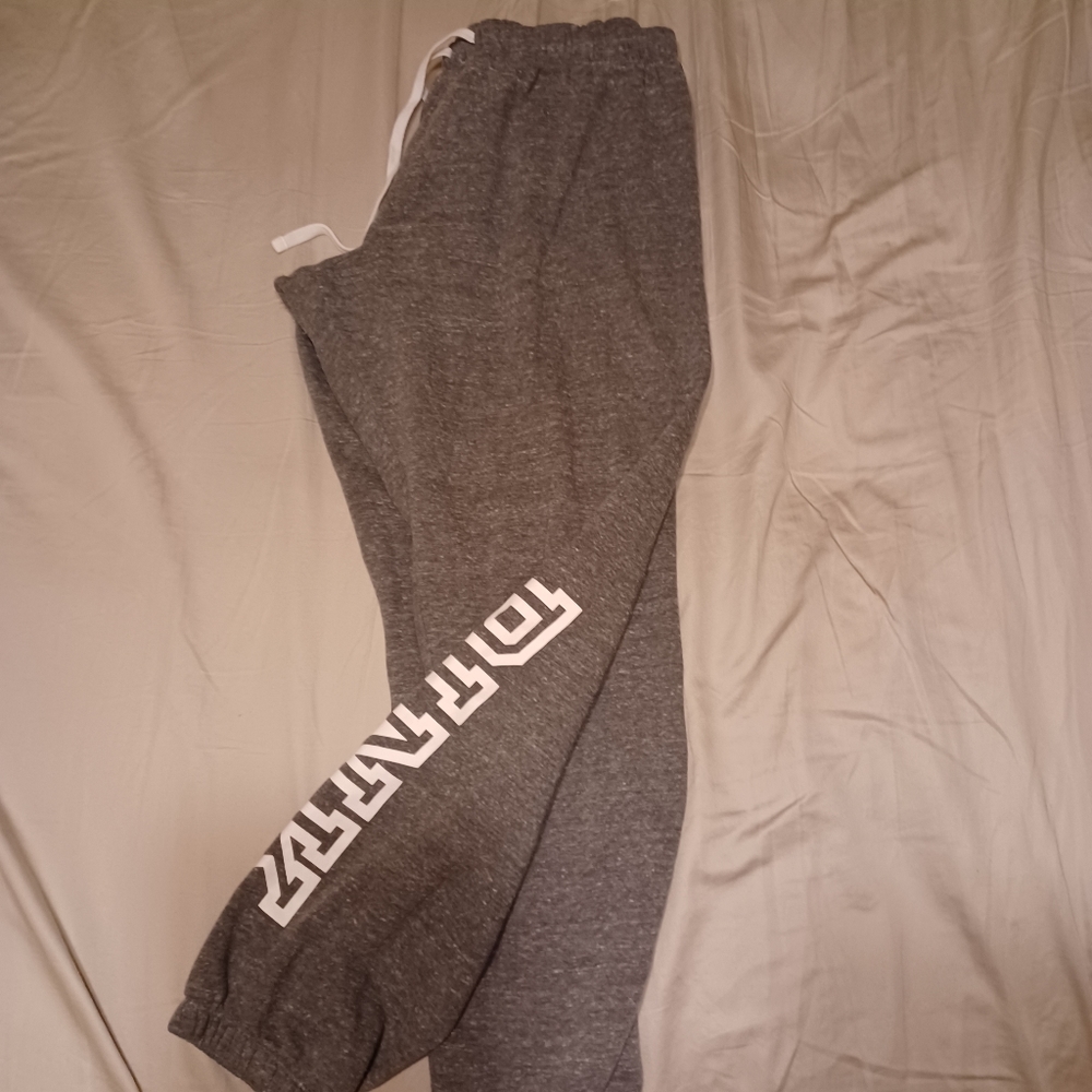 Pink gray sweats